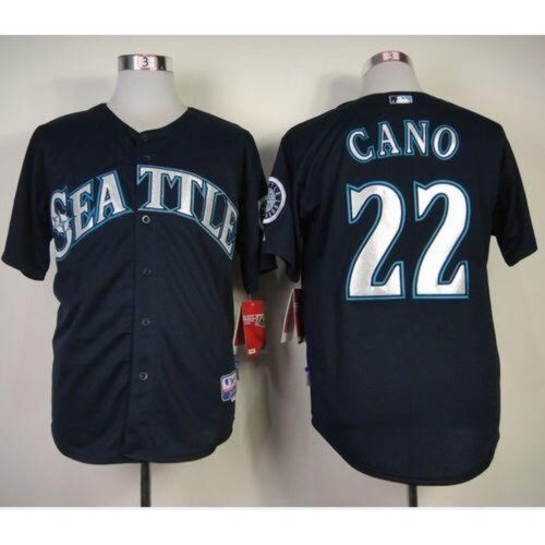 6863a2ed6f3b9_1 Mariners #22 Robinson Cano Navy Blue Cool Base Stitched MLB Jersey