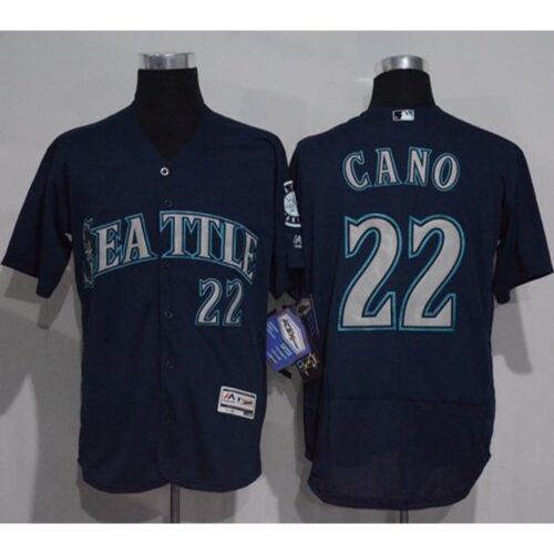 6863a2f0d5b76_1 Mariners #22 Robinson Cano Navy Blue Flexbase Authentic Collection Stitched MLB Jersey