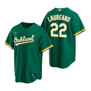 6863a2ffb2cce_1 Men's Oakland Athletics #22 Ramon Laureano Green Cool Base Stitched Jersey