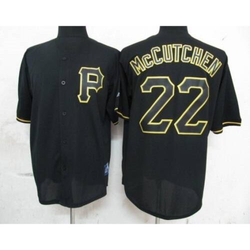 6863a33fa2adb_1 Pirates #22 Andrew McCutchen Black Fashion Stitched MLB Jersey