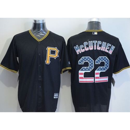 6863a346981f3_1 Pirates #22 Andrew McCutchen Black USA Flag Fashion Stitched MLB Jersey
