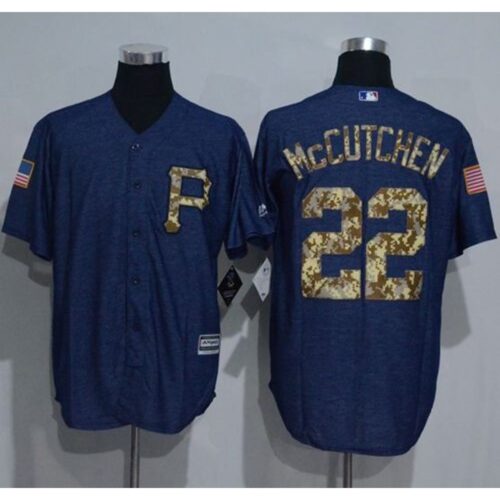 6863a34a30451_1 Pirates #22 Andrew McCutchen Denim Blue Salute to Service Stitched MLB Jersey
