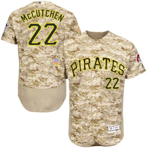 6863a351368b5_1 Pirates #22 Andrew McCutchen Camo Flexbase Authentic Collection Stitched MLB Jersey
