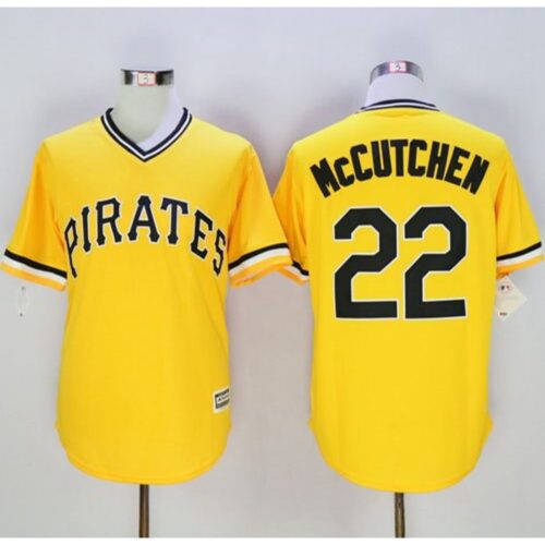 6863a35bd9938_1 Pirates #22 Andrew McCutchen Gold New Cool Base Stitched MLB Jersey
