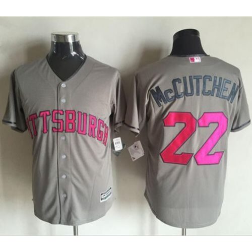 6863a36661021_1 Pirates #22 Andrew McCutchen Grey New Cool Base 2016 Mother's Day Stitched MLB Jersey