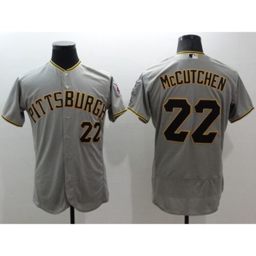 6863a37138891_1 Pirates #22 Andrew McCutchen Grey Flexbase Authentic Collection Stitched MLB Jersey