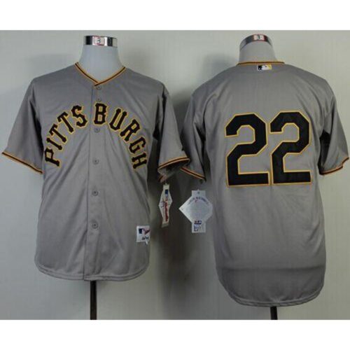 6863a374c417b_1 Pirates #22 Andrew McCutchen Grey 1953 Turn Back The Clock Stitched MLB Jersey