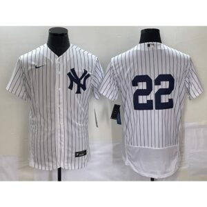 6863a38f8c5f9_1 Men's New York Yankees #22 Harrison Bader White Flex Base Stitched Baseball Jersey