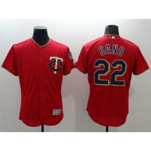 6863a3cf75f5b_1 Twins #22 Miguel Sano Red Flexbase Authentic Collection Stitched MLB Jersey