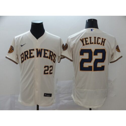 6863a3f92adac_1 Men's Milwaukee Brewers #22 Christian Yelich 2020 White Flex Base Stitched MLB Jersey