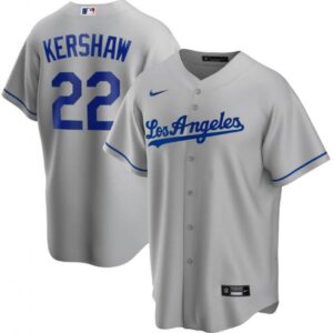 6863a42a118f0_1 Men's Los Angeles Dodgers #22 Clayton Kershaw Grey Flex Base Stitched Jersey