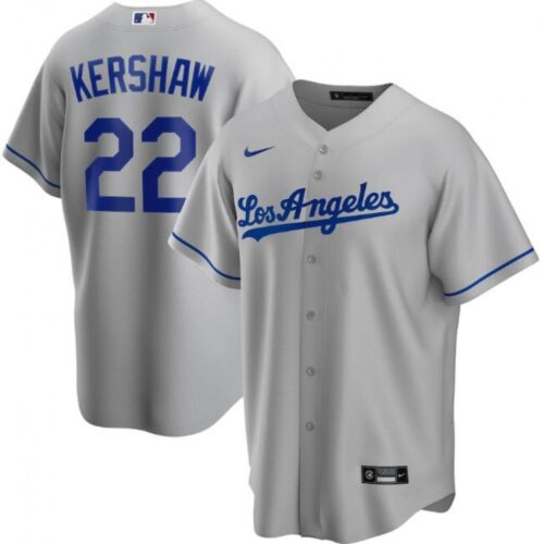 6863a42a118f0_1 Men's Los Angeles Dodgers #22 Clayton Kershaw Grey Flex Base Stitched Jersey