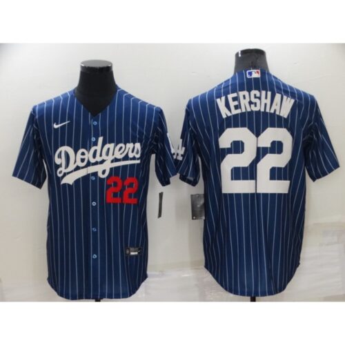 6863a45a234b1_1 Men's Los Angeles Dodgers #22 Clayton Kershaw Navy Cool Base Stitched Jersey