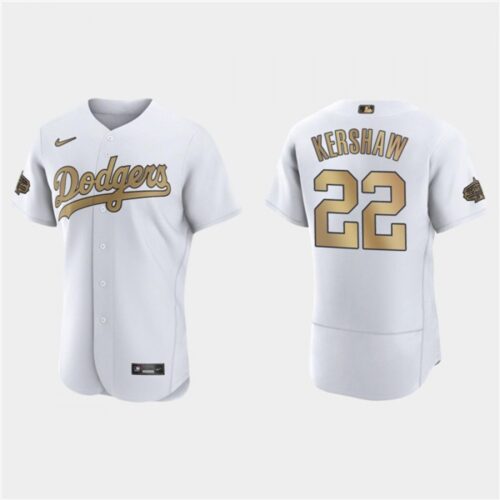 6863a4b2bb8e0_1 Men's Los Angeles Dodgers #22 Clayton Kershaw 2022 All-Star White Flex Base Stitched Baseball Jersey