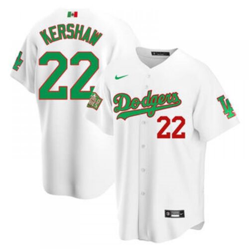 6863a4fc617ac_1 Men's Los Angeles Dodgers #22 Clayton Kershaw White Green Mexico 2020 World Series Stitched Jersey