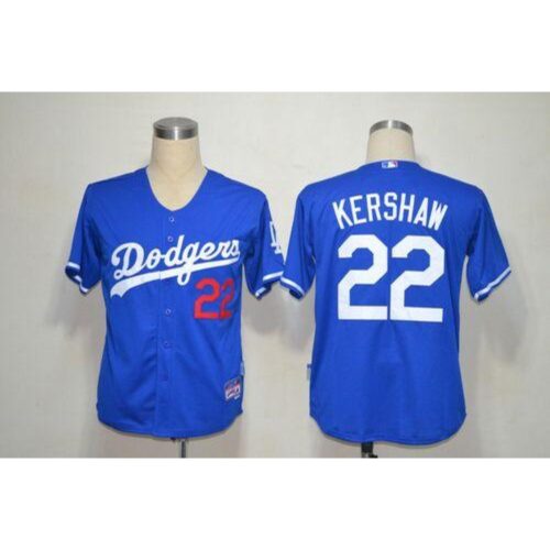 6863a519214bc_1 Dodgers #22 Clayton Kershaw Blue Cool Base Stitched MLB Jersey