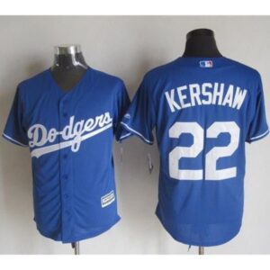 6863a51ce5229_1 Dodgers #22 Clayton Kershaw Blue New Cool Base Stitched MLB Jersey