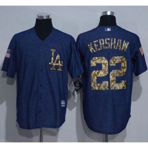 6863a528d0d0b_1 Dodgers #22 Clayton Kershaw Denim Blue Salute to Service Stitched MLB Jersey