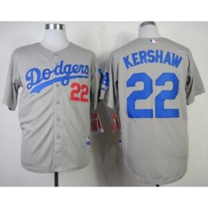 6863a54446718_1 Dodgers #22 Clayton Kershaw Stitched Grey MLB Jersey