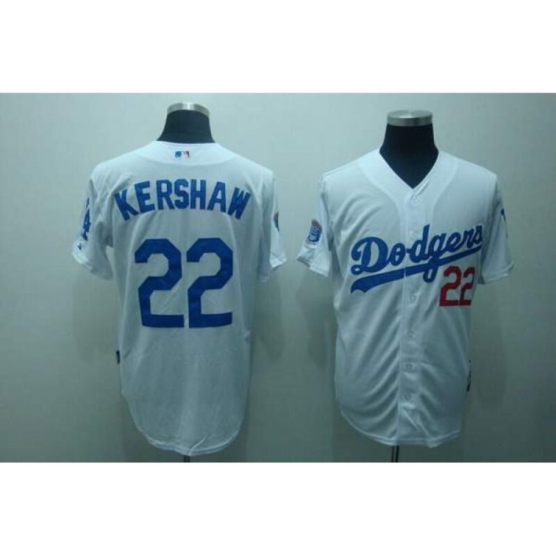 6863a54d2f6d5_1 Dodgers #22 Clayton Kershaw Stitched White MLB Jersey