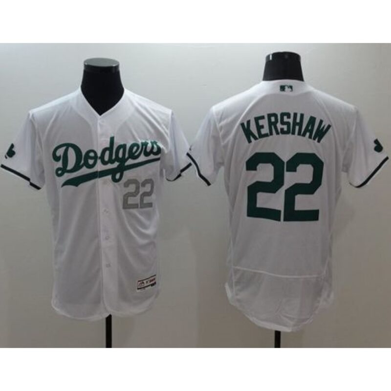 6863a5561a2c8_1 Dodgers #22 Clayton Kershaw White Celtic Flexbase Authentic Collection Stitched MLB Jersey