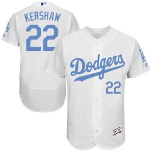 6863a55a8a5e6_1 Dodgers #22 Clayton Kershaw White Flexbase Authentic Collection 2016 Father's Day Stitched MLB Jersey