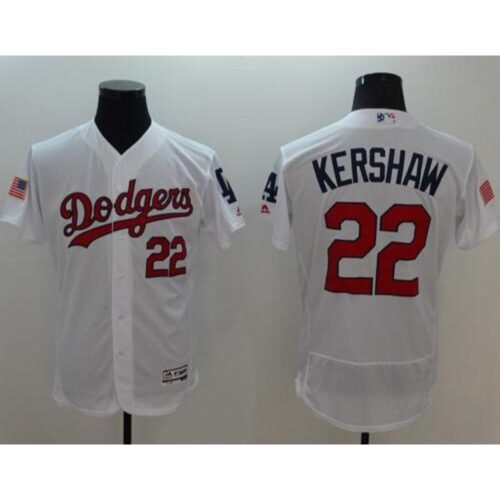 6863a5621d237_1 Dodgers #22 Clayton Kershaw White Fashion Stars & Stripes Flexbase Authentic Stitched MLB Jersey