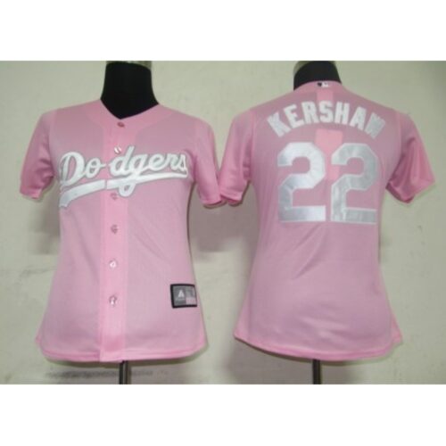 6863a56648022_1 Dodgers #22 Clayton Kershaw Pink Lady Fashion Stitched MLB Jersey