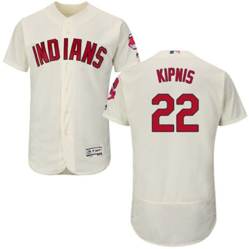6863a60c56076_1 indians #22 Jason Kipnis Cream Flexbase Authentic Collection Stitched MLB Jersey