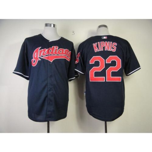 6863a61d611eb_1 indians #22 Jason Kipnis Navy Blue Cool Base Stitched MLB Jersey