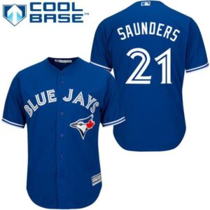6863a686b740a_1 Blue Jays #21 Michael Saunders Blue Cool Base Stitched Youth MLB Jersey