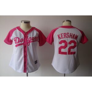 6863a68fc4300_1 Women's Los Angeles Dodgers #22 Clayton Kershaw White Splash Fashion Stitched MLB Jersey