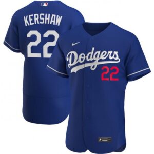 6863a6b0817ef_1 Men's Los Angeles Dodgers #22 Clayton Kershaw Blue Flex Base Stitched Jersey