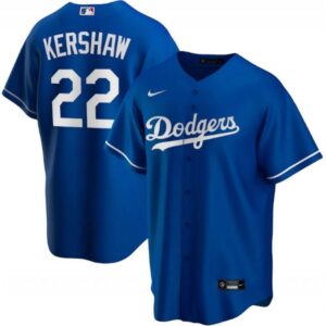 6863a6b43d635_1 Men's Los Angeles Dodgers #22 Clayton Kershaw Blue Cool Base Stitched Jersey