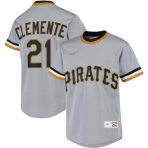 6863a6d14ed81_1 Youth Pittsburgh Pirates #21 Roberto Clemente Grey Stitched Jersey