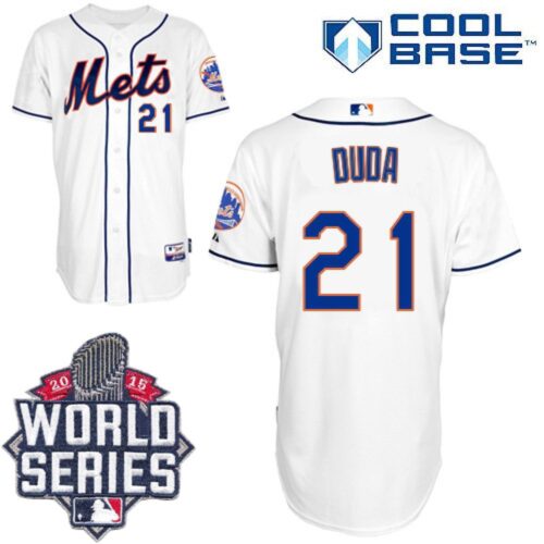 6863a6ed0f244_1 Mets #21 Lucas Duda White Cool Base W/2015 World Series Patch Stitched MLB Jersey