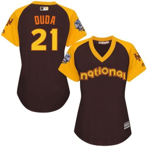 6863a6f487592_1 Mets #21 Lucas Duda Brown 2016 All-Star National League Women's Stitched MLB Jersey