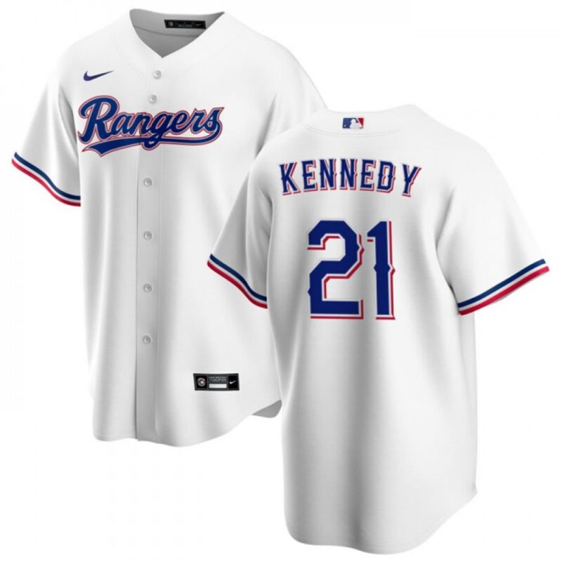 6863a72977e1f_1 Men's Texas Rangers #21 ian Kennedy White Cool Base Stitched Baseball Jersey