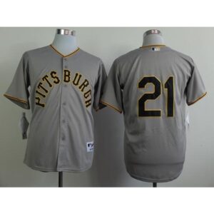 6863a7bc5af7d_1 Pirates #21 Roberto Clemente Grey 1953 Turn Back The Clock Stitched MLB Jersey