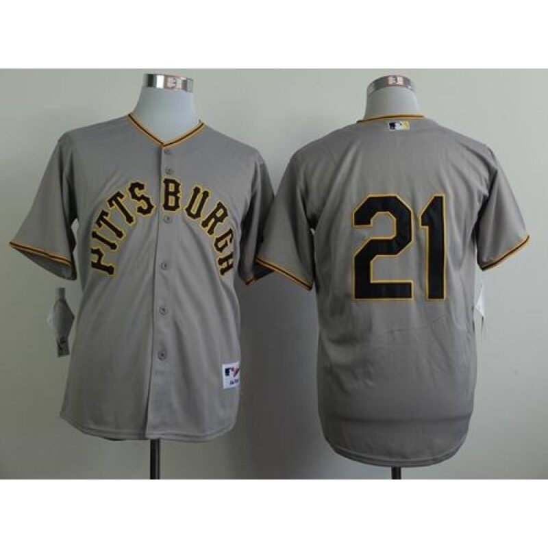 6863a7bc5af7d_1 Pirates #21 Roberto Clemente Grey 1953 Turn Back The Clock Stitched MLB Jersey