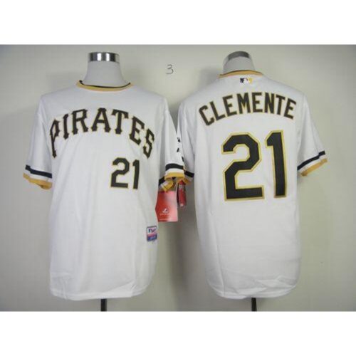 6863a7c37fda4_1 Pirates #21 Roberto Clemente White Alternate 2 Cool Base Stitched MLB Jersey