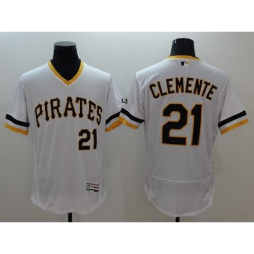 6863a7cac61ef_1 Pirates #21 Roberto Clemente White Flexbase Authentic Collection Cooperstown Stitched MLB Jersey