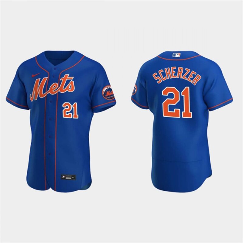 6863a835c8375_1 Men's New York Mets #21 Max Scherzer Royal Flex Base Stitched Jersey