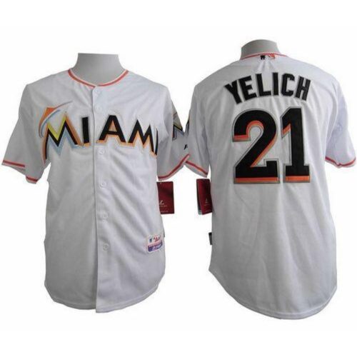 6863a87f4ee52_1 marlins #21 Christian Yelich White Cool Base Stitched MLB Jersey