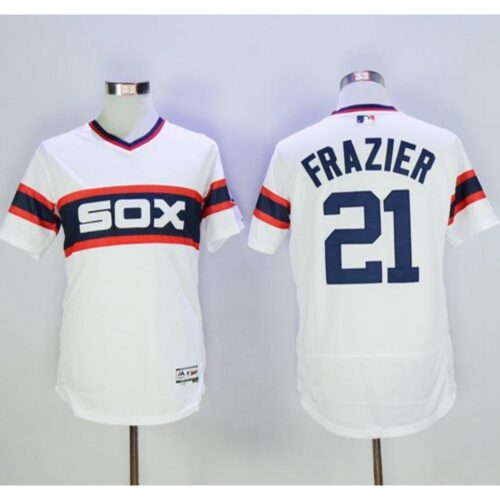 6863a8a8bfa6d_1 White Sox #21 Todd Frazier White Flexbase Authentic Collection Alternate Home Stitched MLB Jersey