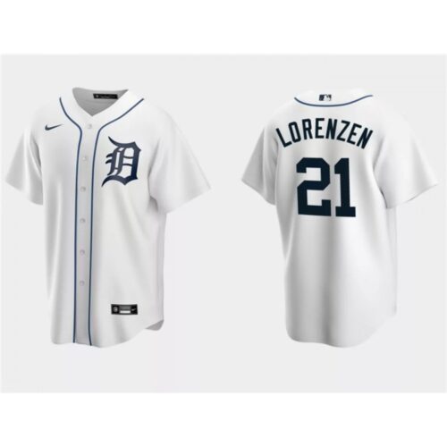6863a8bfa9f69_1 Men's Detroit Tigers #21 Michael Lorenzen White Cool Base Stitched Jersey