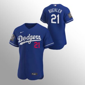 6863a8d766d06_1 Men's Los Angeles Dodgers #21 Walker Buehler Blue 2020 World Series Bound stitched Jersey