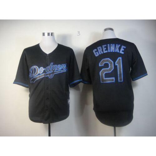 6863a920edc91_1 Dodgers #21 Zack Greinke Black Fashion Stitched MLB Jersey