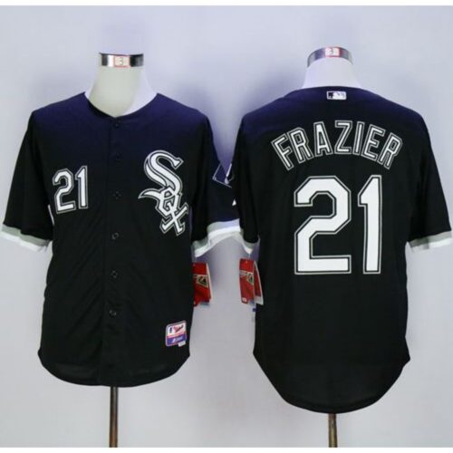 6863a96dc700b_1 White Sox #21 Todd Frazier Black Cool Base Stitched MLB Jersey
