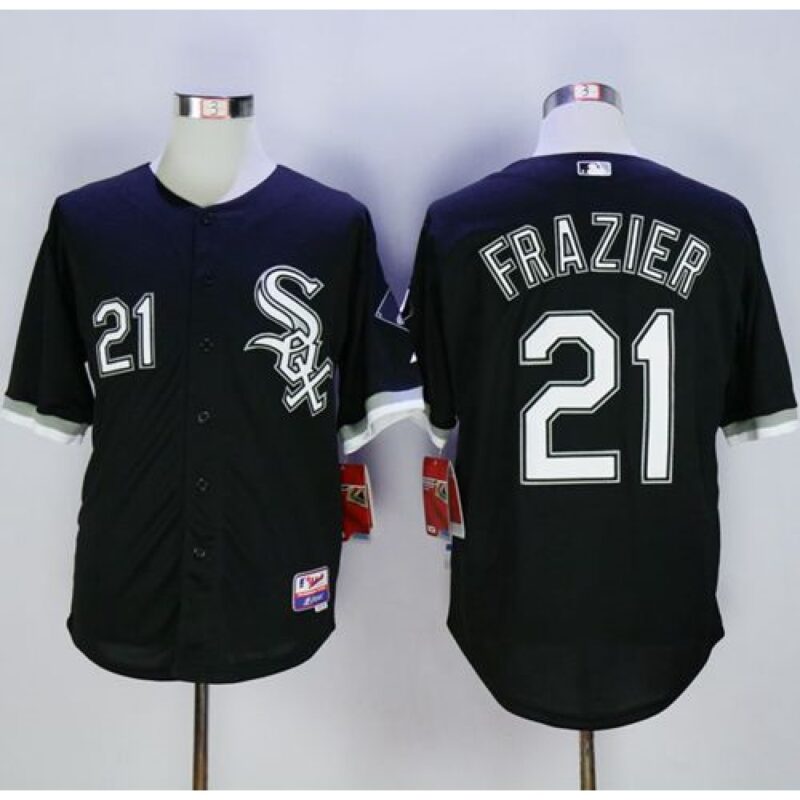 6863a96dc700b_1 White Sox #21 Todd Frazier Black Cool Base Stitched MLB Jersey